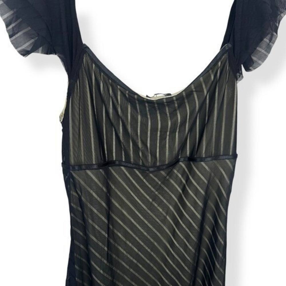 Black Mesh Babydoll Dress Womens Size‎ XL (Runs Small) Whimsigoth Fairy Flutter - Picture 14 of 16